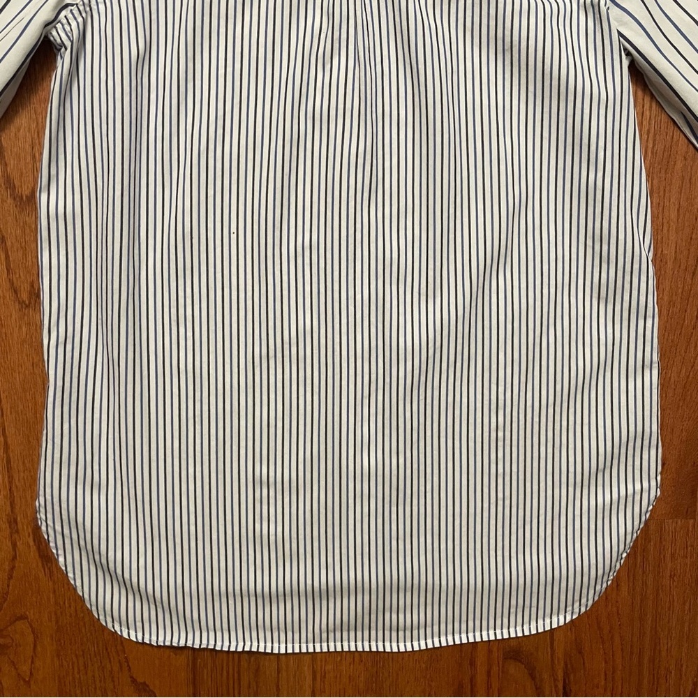 Madewell Tomboy Classic Ex-Boyfriend White Blue Striped Button Down Shirt size M - Picture 11 of 16